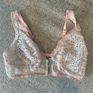 Victoria's Secret Pink and White Lace Bralette